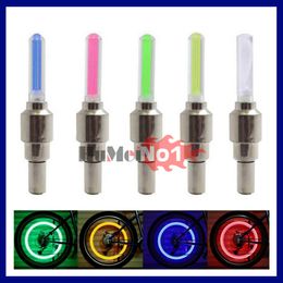 LED Flash Tyre Light MOTO Bike Wheel Valve Cap Lights Car Motorcycle Bicycle Wheels Tires Flashlight Auto Air Spokes Lamp Multicolour 5 Colors