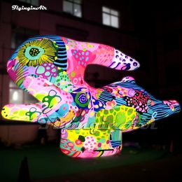 6m Vivid Large Colourful Inflatable Rabbit Balloon Cartoon Animal Mascot Jumping Bunny Model For Concert Stage Decoration