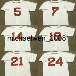 men 5 LOU BOUDREAU 7 AL ROSEN 14 LARRY DOBY 19 BOB FELLER 29 SATCHEL PAIGE 21 BOB LEMON 24 EARLY Baseball Jersey