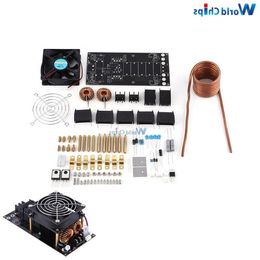 Freeshipping DC 12-36V 1000W 20A ZVS Tesla Induction Heating Board Heater Cooling Fan DIY Kit Rrsow