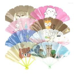 Decorative Figurines Portable Fashion Summer Hand Fan Wedding Favours Baby Shower Cute Cartoon Small Folding For