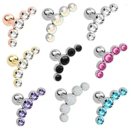Stud Earrings 1Pcs Stainless Steel Earring Piercing For Women Fashion Spiral Small Ball Ear Studs Body Jewelry 2023