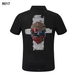 Phillip Plain PP designer Mens Skull Diamond t shirts Short sleeve Brand Spring and Summer high O-Neck Quality Skulls TShirt tees pp68