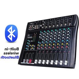 Freeshipping Professional 8channel DJmixer console 48V phantom power supply with flash Disc MP3 player with multi-effect reverb Bddxk