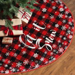 Christmas Decorations 90/122cm Tree Skirt Snowflake Merry Decoration Supplies Scene Layout Year Home