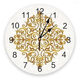 Wall Clocks Art Baroque Texture 3D Clock Modern Design Brief Living Room Decoration Kitchen Watch Home Decor