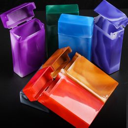 Latest Colourful Plastic Lengthening Cigarette Case House Herb Tobacco Spice Miller Storage Box Portable Flip Cover Stash Cases Smoking Holder Container DHL