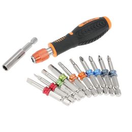 Freeshipping 12 in 1multi tool Professional screwdriver set Color Ring Screwdriver Multi-functional magnet Screw Bits Kit Repair Tool Iprtp