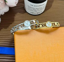 Fashion Designer Unisex Gold Plated Bracelet High End Brand Letter Printing Sier Plating Chain Bracelets Women Girl Wedding Jewelry Party Accessories