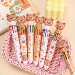 Cute Press Colourful Refill Stationery Set Bear Ballpoint Pen Gel Pens Rollerball