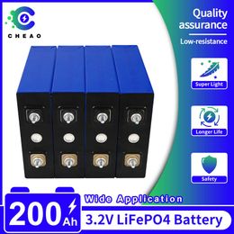 3.2V Lifepo4 200Ah Battery Portable 12V 24V 48V Lifepo4 Battery DIY Rechargeable Cell Pack for Backup system UPS EU US TAX FREE