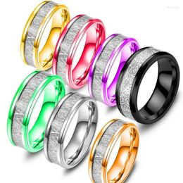 Wedding Rings Titanium Steel Men High Quality Fashion Simple Scrub Rose Gold Color Finger Gift For Men's Accessories