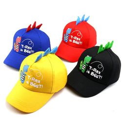 Caps Hats Ball Doit Summer Children Baseball Cap Boys Girls Cartoon Dinosaur mesh Kids Hip Hop Hat Sun cap For 2 to 8 Years old 230412