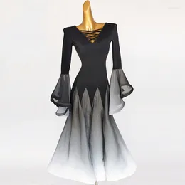 Stage Wear Dresses For Prom Professional Competition Suit National Standard Modern Gradient Color Waltz Dress Dance Women Customized