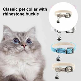 Cat Collars Pet Collar Waterproof Necklace Glittering With Bells