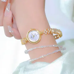 Wristwatches Top Brand Women's Watches Elegant Rhinestone Original Quartz Ladies Wristwatch Stainless Waterproof Diamond