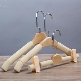 Hangers & Racks Solid Wood Sponge Household Seamless Pants Clip Non-slip Hooks Bold Clothing Store288T