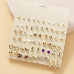 Stud Earrings 60 Pcs 30 Pairs Of For Women 2023 Trendy Fashion In Korean Piercing Jewellery Lots Aesthetic Cute Accessories