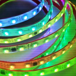 24V WS2811 IC 5050 RGB LED Pixel Flexible Strip Light Tape Belt Addressable Dream Colour Chasing 60LEDs/m Submersible IP68 Waterproof Dual Signal