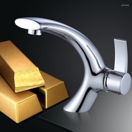 Bathroom Sink Faucets Brass Wash Basin Faucet Toilet Counter And Cold Water Mixing Tap Single Handle Hole Bibcock