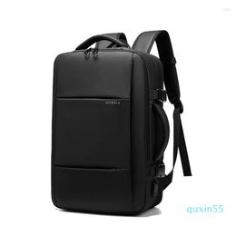 Backpack Men Business Multifunction Waterproof High-Capacity Males Stylish Reflective Design Usb Charging Back Bag