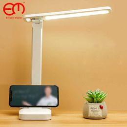 Desk Lamps Led Desk Lamp 3 Colour Stepless Dimmable Touch Foldable Table Lamp Bedside Reading Eye Protection Night Light DC5V USB Chargeable P230412