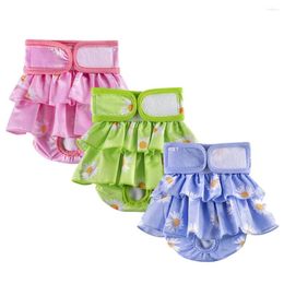 Dog Apparel Washable Female Diapers Reusable Diaper Wraps For Girls Dogs Absorbent And Comfortable Skirt Small Cats