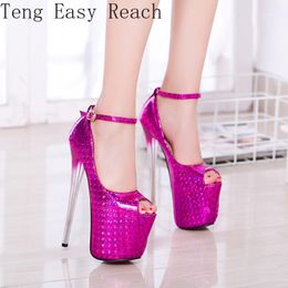 Dress Shoes Sexy High Heels Platform Top Fashion Brand Gold Silver Women Woman Peep Toe Stiletto Pumps Heel Party