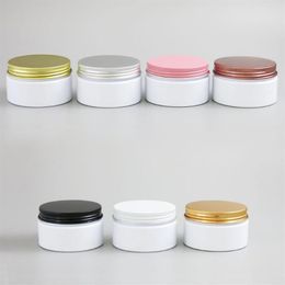 Storage Bottles & Jars 24pcs lot 100g White Cosmetic Jar Containers Skincare Cream 100ml For Cosmetics Packaging Plastic With Meta278h