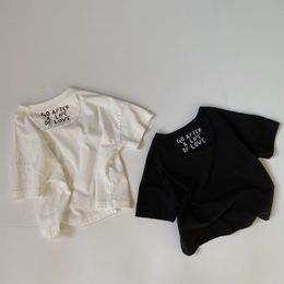 T-shirts Girls T-shirt Children's Clothing Boys' Clothing Cute Top T-shirt Underwear Casual Bottom Shirt Baby Girls' Clothing 230412