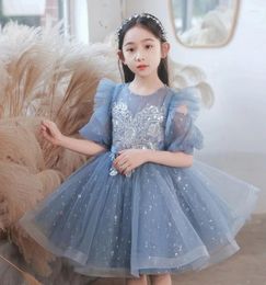 Girl Dresses Baby Dress 2023 Girls' For Princess Tutu Beauty Pageant Birthday Party Tulle Children's Wear