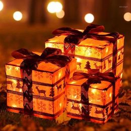 Christmas Decorations Glow In The Dark Lighting Gift Box Indoor Outdoor Pathway Present For Holiday Party Cristmas Ornament Xmas N324I