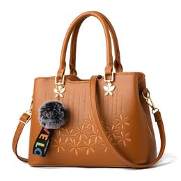 HBP Soft PU Leather Totes Bag Fashion MessengerBag Female Large Capacity Handbag for Women Shoulder Bags Brown Color 1040