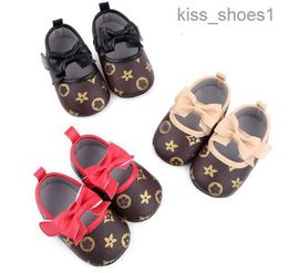 First Walkers 2023First Designer Luxury Butterfly Knot Princess Shoes For Baby Girls Soft Soled Flats Moccasins Toddler Crib toddler shoes baby