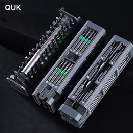 Screwdrivers QUK Multifunctional Screwdriver Set Precision Triangle Torx Screw Driver Bit Combinational Kit Professional Repair Handmade Tool 230412