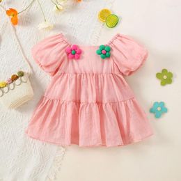 Girl Dresses Girls' Summer Thin Dress Sweet Flower Top Cute Japanese Style Princess