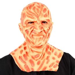 Freddy Krueger Mask Halloween Movie A Nightmare On Elm Street Terror Party Cosplay Costume Props Horror Latex Headgear Q0806264J