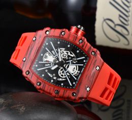 Top brands luxury quartz 6 needle second rubber rubber band wristwatch Men's clock Relogio Masculine watch Night Light waterproof keg pattern relogio Men 2022