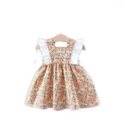 Girl Dresses Summer Dress For Baby Girls Floral Pattern Party Casual Style Child Toddler Clothing