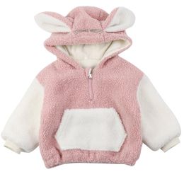 Jackets Children Warm Coat Baby Girls Cute Thick Tops Kids Long Sleeve Black Pink Panda Winter 1-8 Years