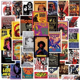 Car Stickers 50Pcs Retro Rock Band And Roll Graffiti Stickerfor Diy Lage Laptop Skateboard Motorcycle Bicycle Sticker Drop Delivery Dhqvc