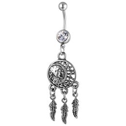 Navel Bell Button Rings D0757A Dream Belly Ring Sierblack 14Ga 10Mm Drop Delivery Jewellery Body Dhgarden Otdfn