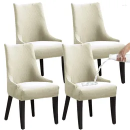 Chair Covers 1/2/4Pc Water Repellent Sloping Cover High Back Accent Dining Stretch Seat Slipcovers For Kitchen Living Room