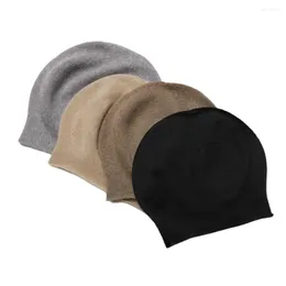 Berets Chinese Clothing Manufacturer Cashmere Knitted Cap Beret Winter Women's Plain Warm Hat