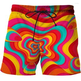 Men's Shorts Graffiti Pattern 3D Printed Beach Short Anime Pants Quick-drying Street Clothing Casual Pant