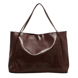 Evening Bags Large Capacity Soft Leather Women's Bag Autumn Winter PU Oil Wax Shoulder For Women Tote Underarm