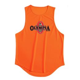 Men's Tank Tops Summer Loose Quickly-dry Breathable Top Bodybuilding Workout Sleeveless Shirt Mens Fitness Printed Stringer Singlets 230412