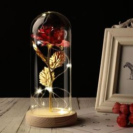 Party Wedding Valentine Gift Rose In Glass Dome Beauty Rose Forever Preserved Special Romantic Gift232g