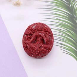 Pendant Necklaces Artificial Resin Red Coral Beads Handwork Natural Sea Bamboo Lucky Amulet Buddha Charms For Jewellery Making DIY Necklace