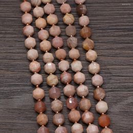 Beads 2023 Selling Natural Stone Semi-precious Stones Round Faceted Sunstone Bead For Making DIY Necklace Bracelet Size 8mm Gift